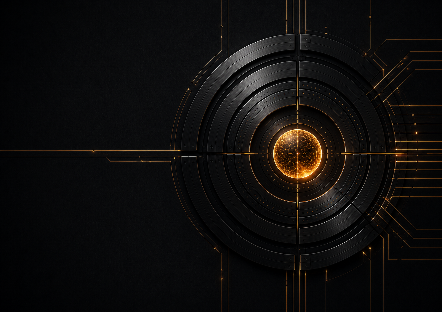Sunforge's molten amber core and concentric machined rings